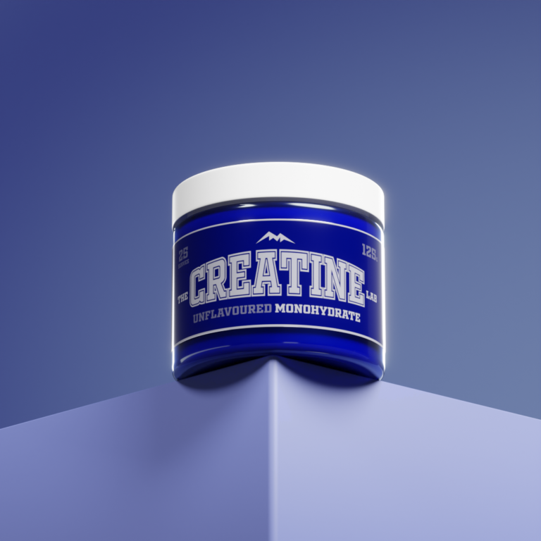 Creatine jar on a shelf